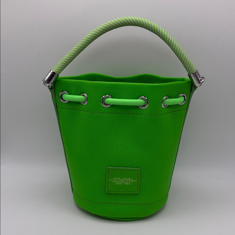 MARC JACOBS Leather Mini Bucket Bag - Apple - Picture 7 of 11
